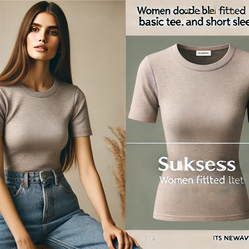 What is the SUUKSESS Women Double Lined Fitted Basic Tee Crew Neck Short Sleeve?