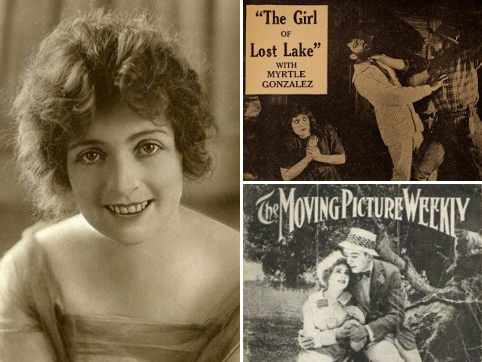 Myrtle Gonzalez, silent film era, early American cinema, actress, movies, TV shows, film industry